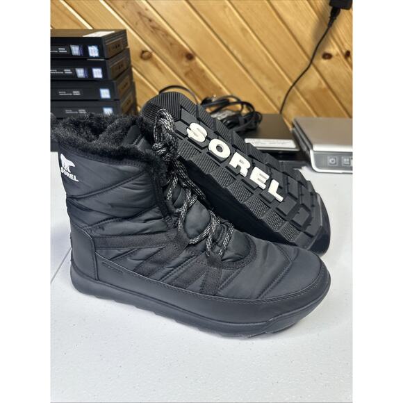Sorel - Women's Whitney II Plus Lace WP Black Quarry Winter Boots New Size 10 - Picture 1 of 10
